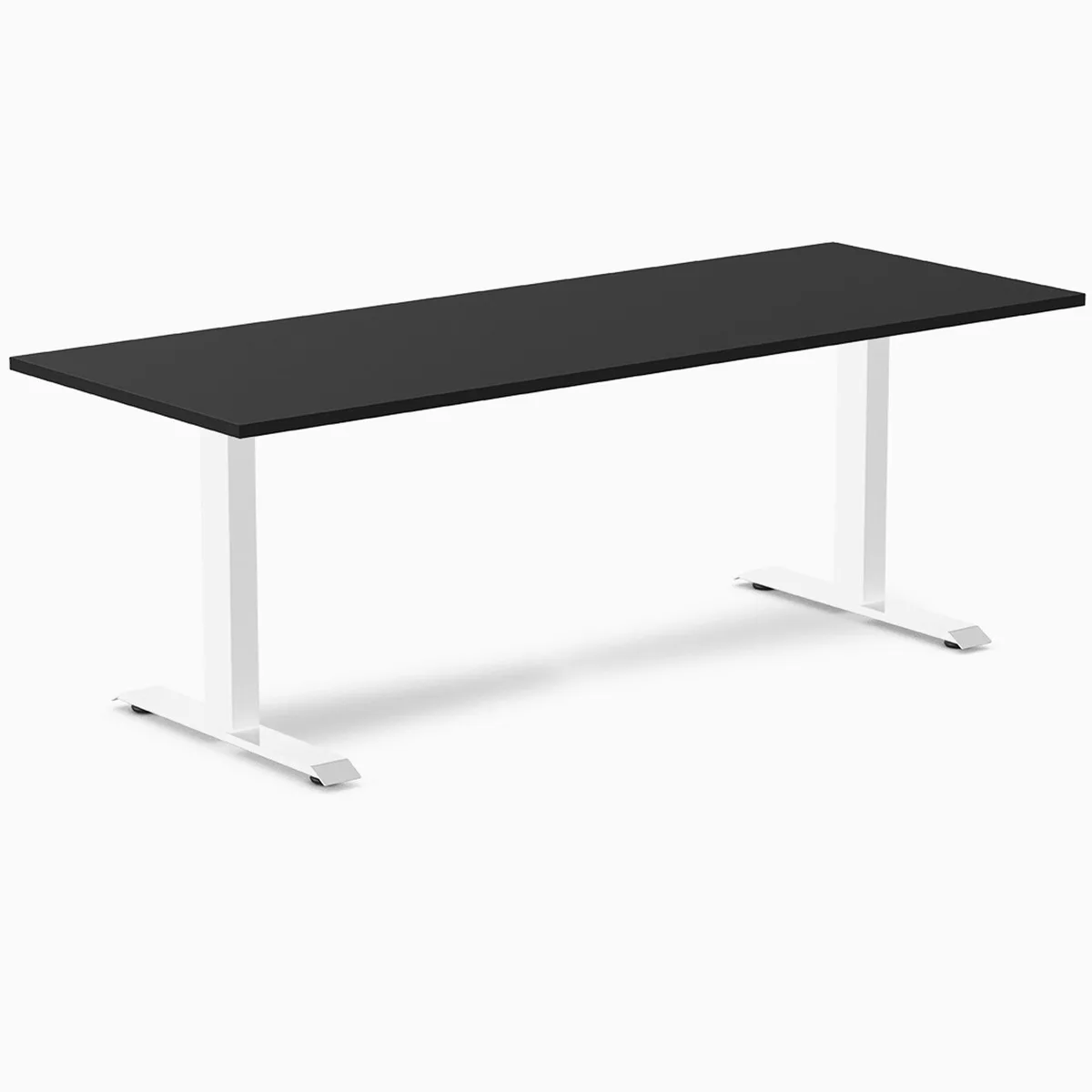 Desky Desky Zero Laminate Office Desk Black White 78.7 x 29.5 in — product photo