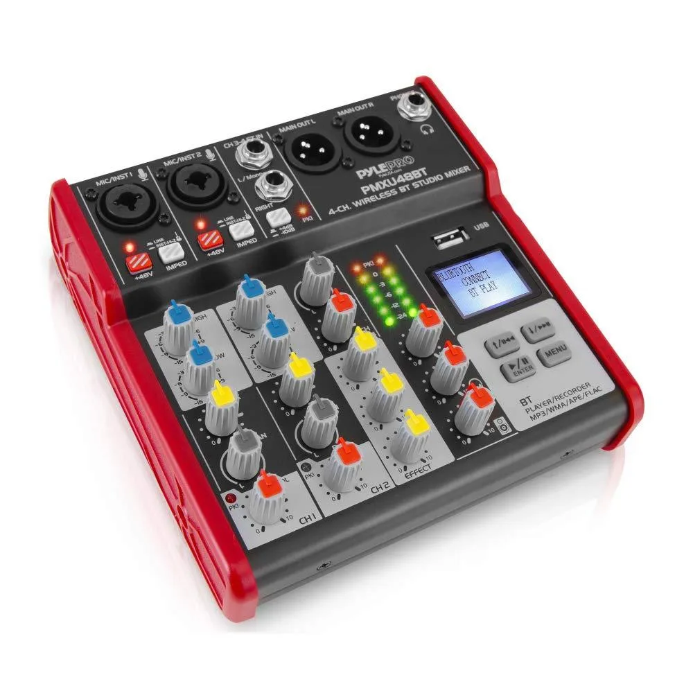 Pyle PMXU48BT 4-Channel Bluetooth Audio Mixer — product photo
