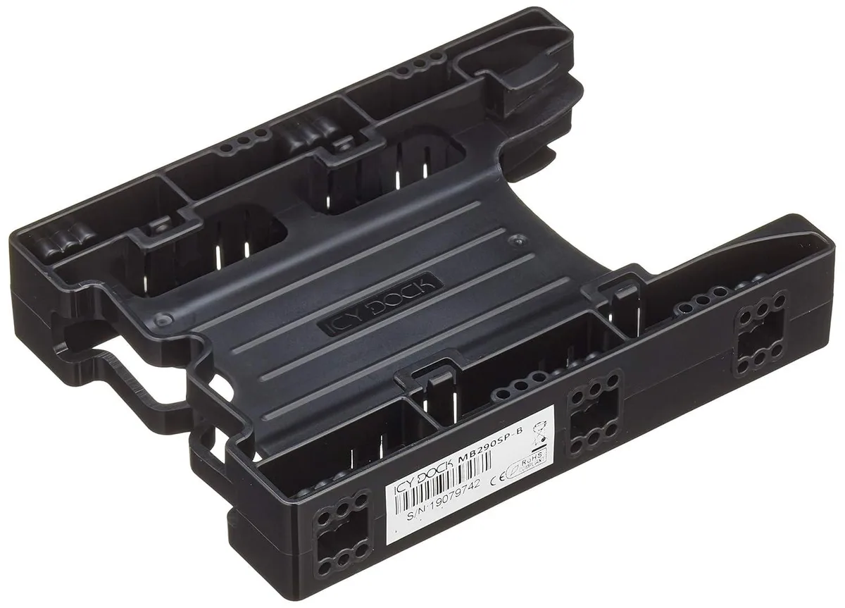 Black metal dual mounting frame with cable attached