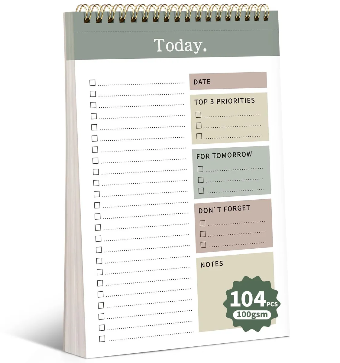  Advantus ALKALO BJBX0173A 104-Page Daily Planner D-Green — product photo