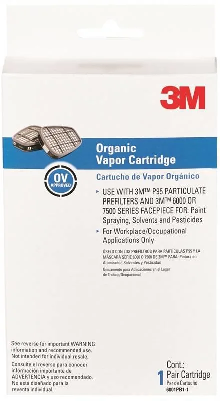 3M 3M 6001 Organic Vapor Cartridge Pair 6000 7000 Series — product photo