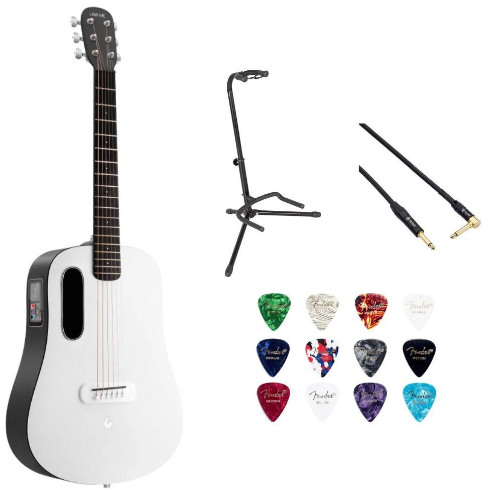 Lava Lava ME Play 36 Lite Bag Nightfall Frost White Acoustic-Electric Guitar — product photo