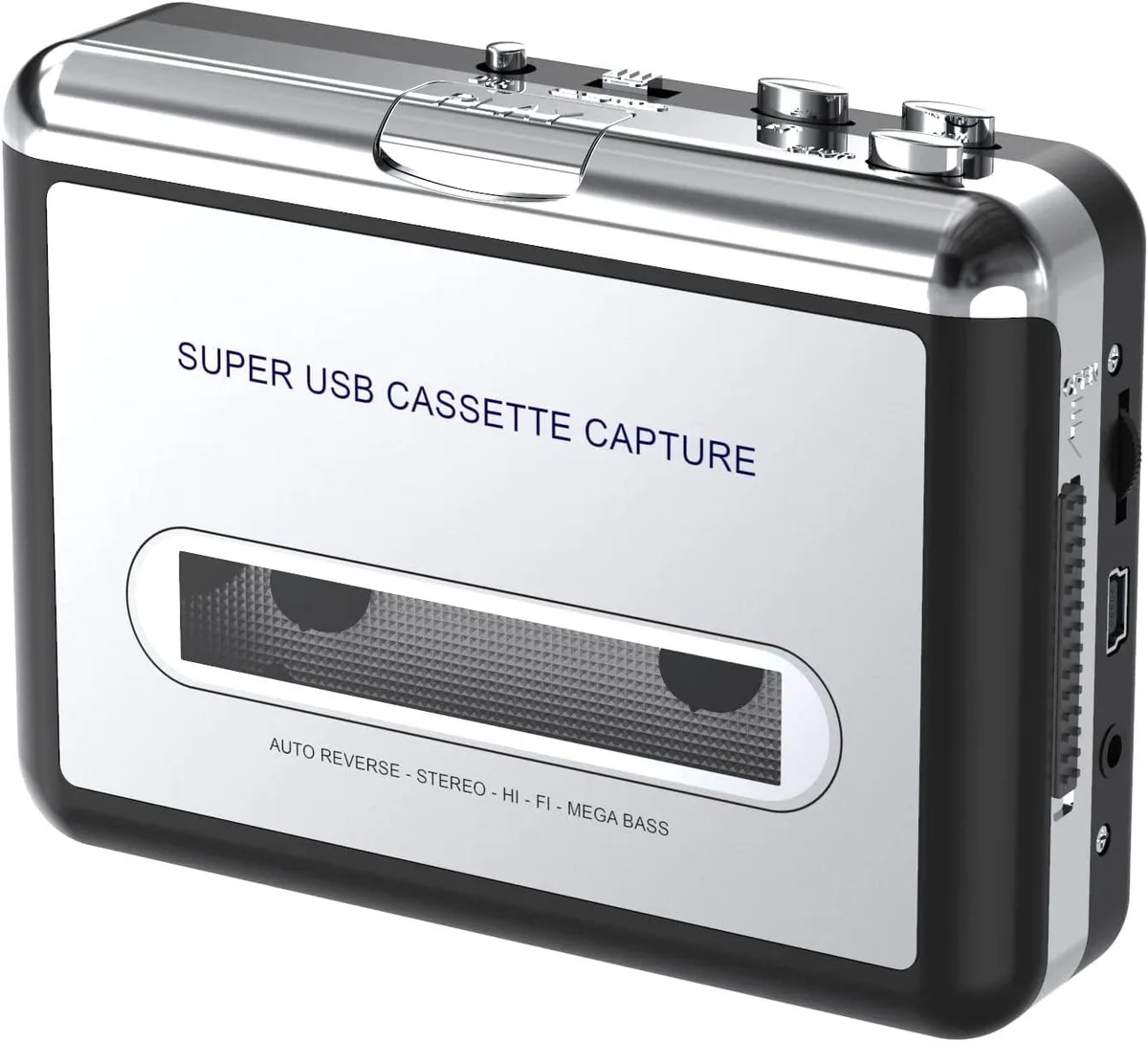  BR602 USB Cassette Player Black 3.5mm 0.44lb — product photo