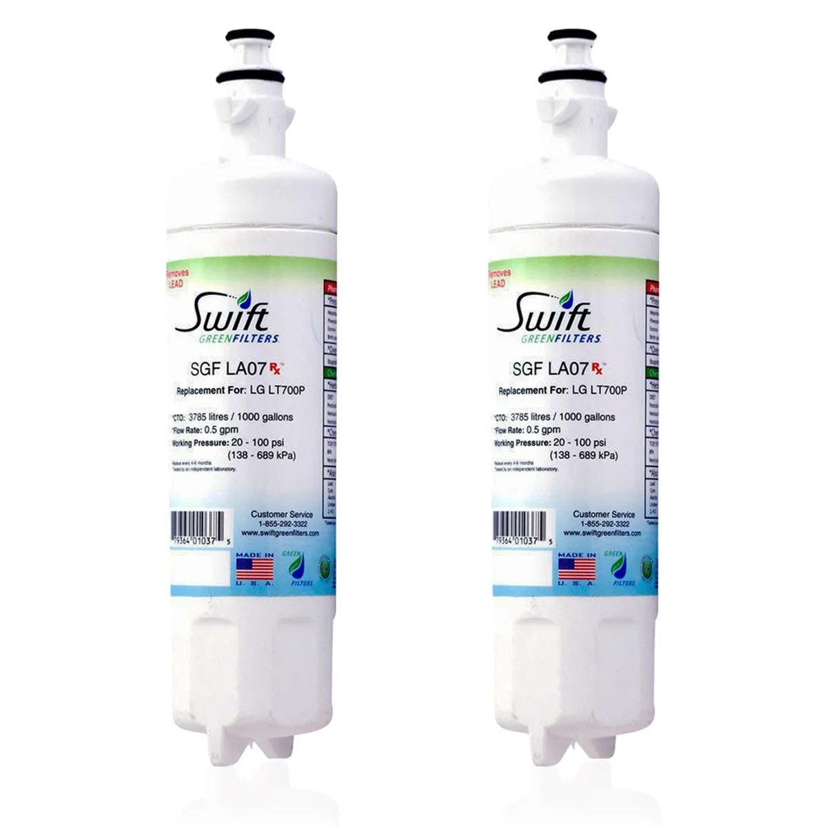 Swift Green Swift Green SGF-LA07 water filtration 2 pack — product photo