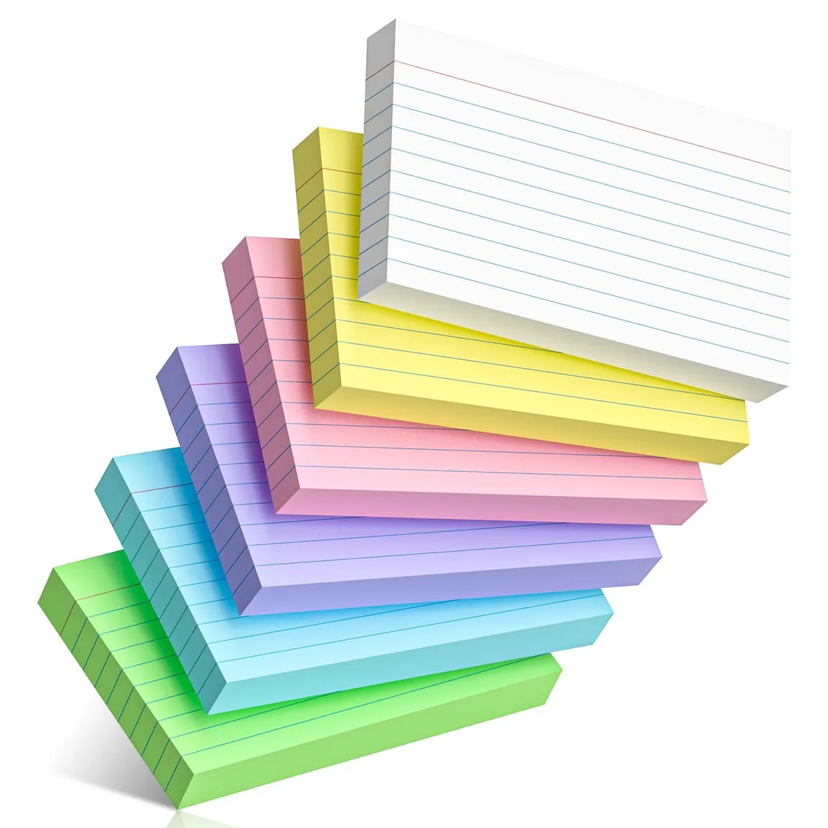 Nichela Ni-IC3x5-6P-Color Ruled Index Cards 300 Count 3 x 5 Inch Multi-Color — product photo