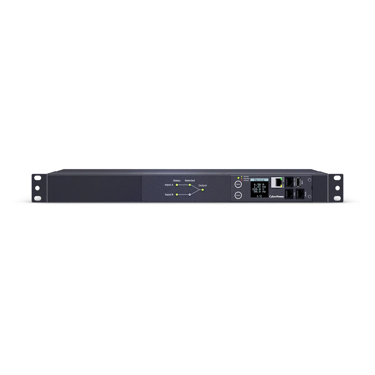CyberPower CyberPower PDU44006 Switched ATS PDU 1U 10 Outlets 2x L6-20P 8x C13 2x C19 — product photo