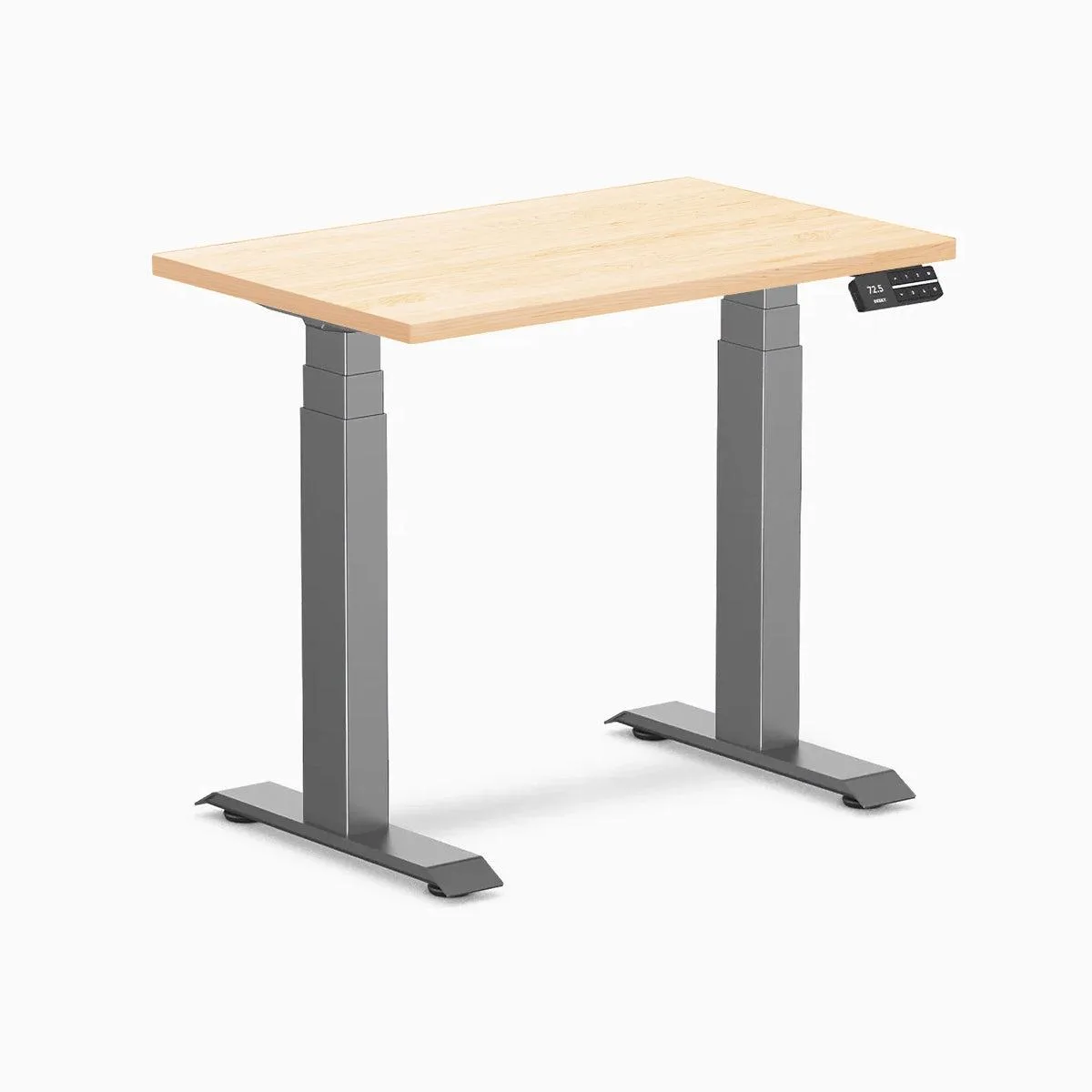 Desky Desky Dual Mini Hardwood Sit Stand Desk Maple 32 x 20 in Space Gray — product photo