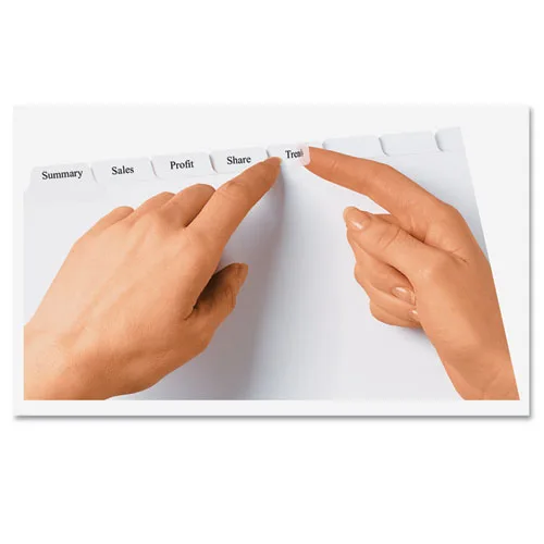 Avery Avery 11557 Print &amp; Apply Clear Label Dividers, 8 White Tabs, 50 Sets — product photo