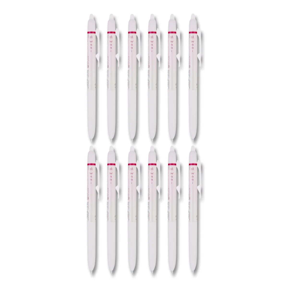 Pilot Pen Pilot Pen FriXion Waai Erasable Gel Pen Retractable Extra Fine 0.5 mm Cherry Ink Beige/Cherry Barrel Dozen — product photo