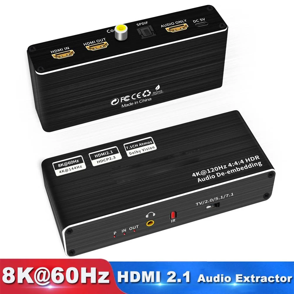 ESTONE ESTONE OZ8V1 8K HDMI Audio Extractor Splitter 48Gbps 7.1Ch — product photo