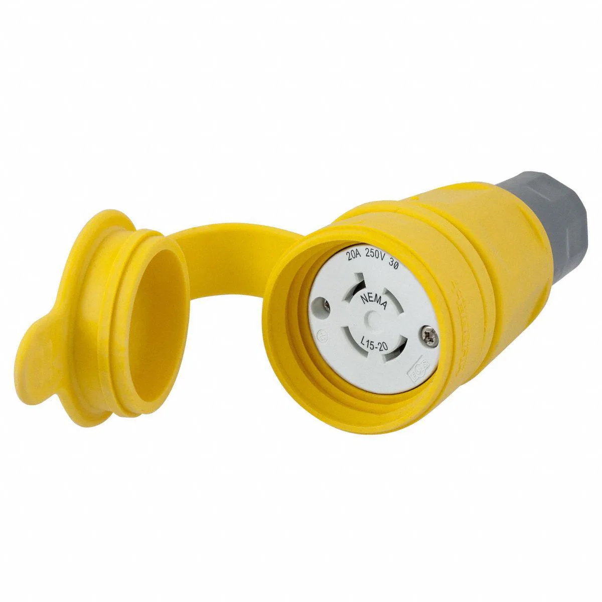 Hubbell Incorporated Hubbell HBL27W75 Watertight Locking Connector L15-20R 20A 250V IP69K — product photo
