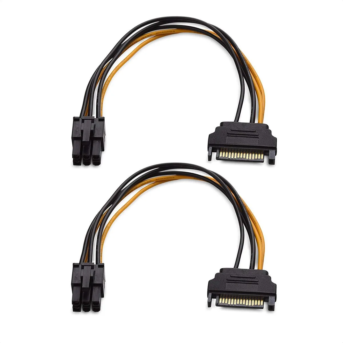  Cable Matters 104035x2 6 Pin PCIe to SATA Power Cable 2-Pack 8.0 inches — product photo