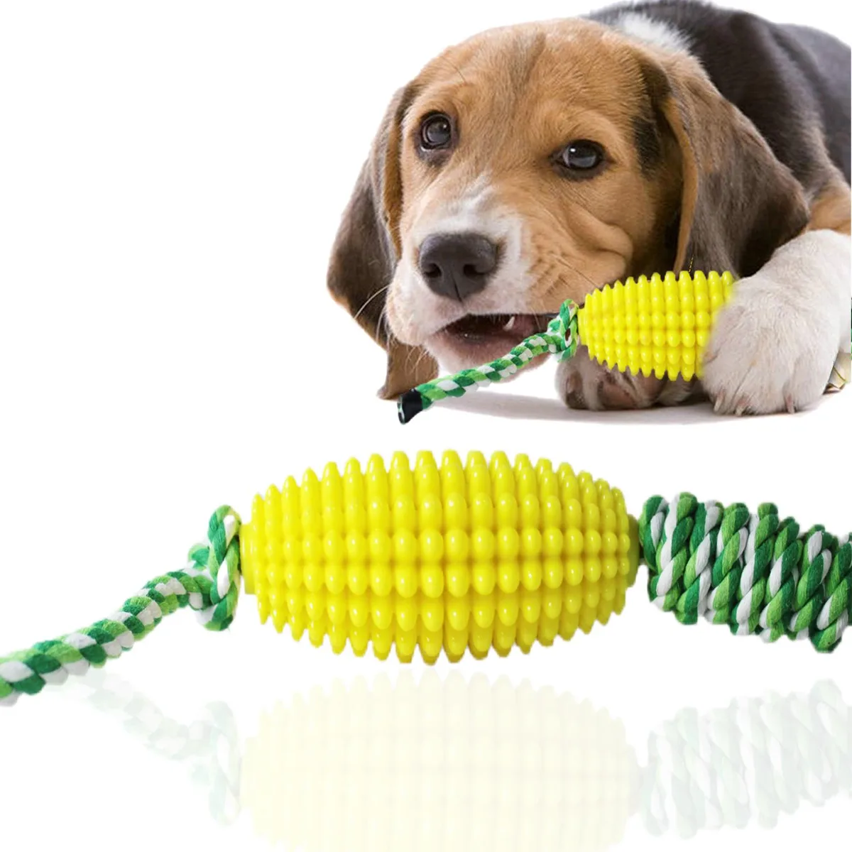 Likaty Likaty Indestructible Rope Chew Toy Yellow 5 inch — product photo