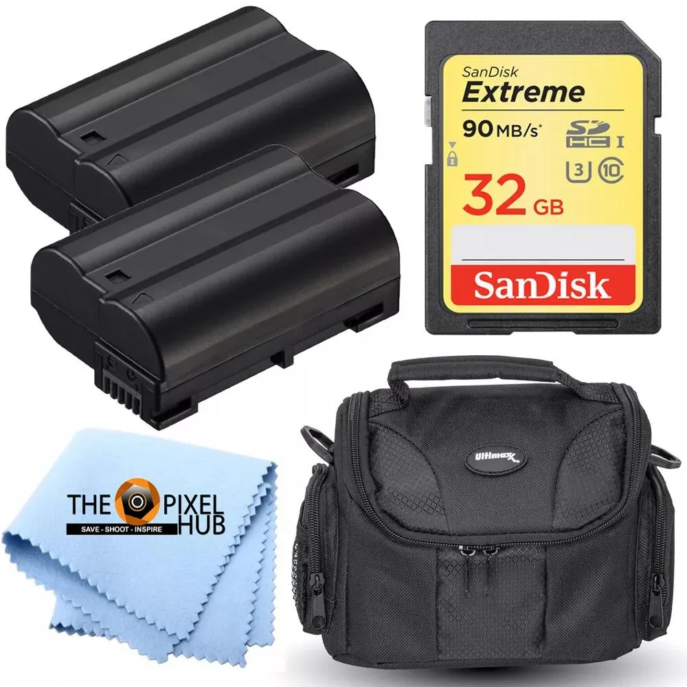 Ultimaxx Ultimaxx EN-EL15C Battery Kit 2400mAh x2 32GB SD Card Case Cloth — product photo