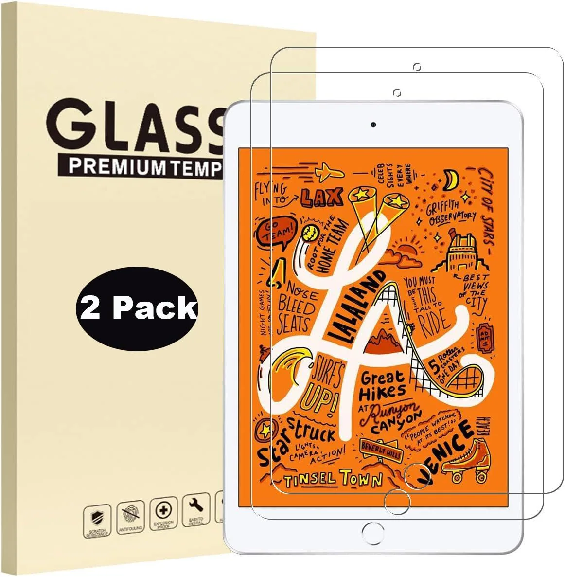 Werleo Werleo Tempered Glass Screen Protector 2 Pack for iPad Mini 4/5 7.9 inch — product photo