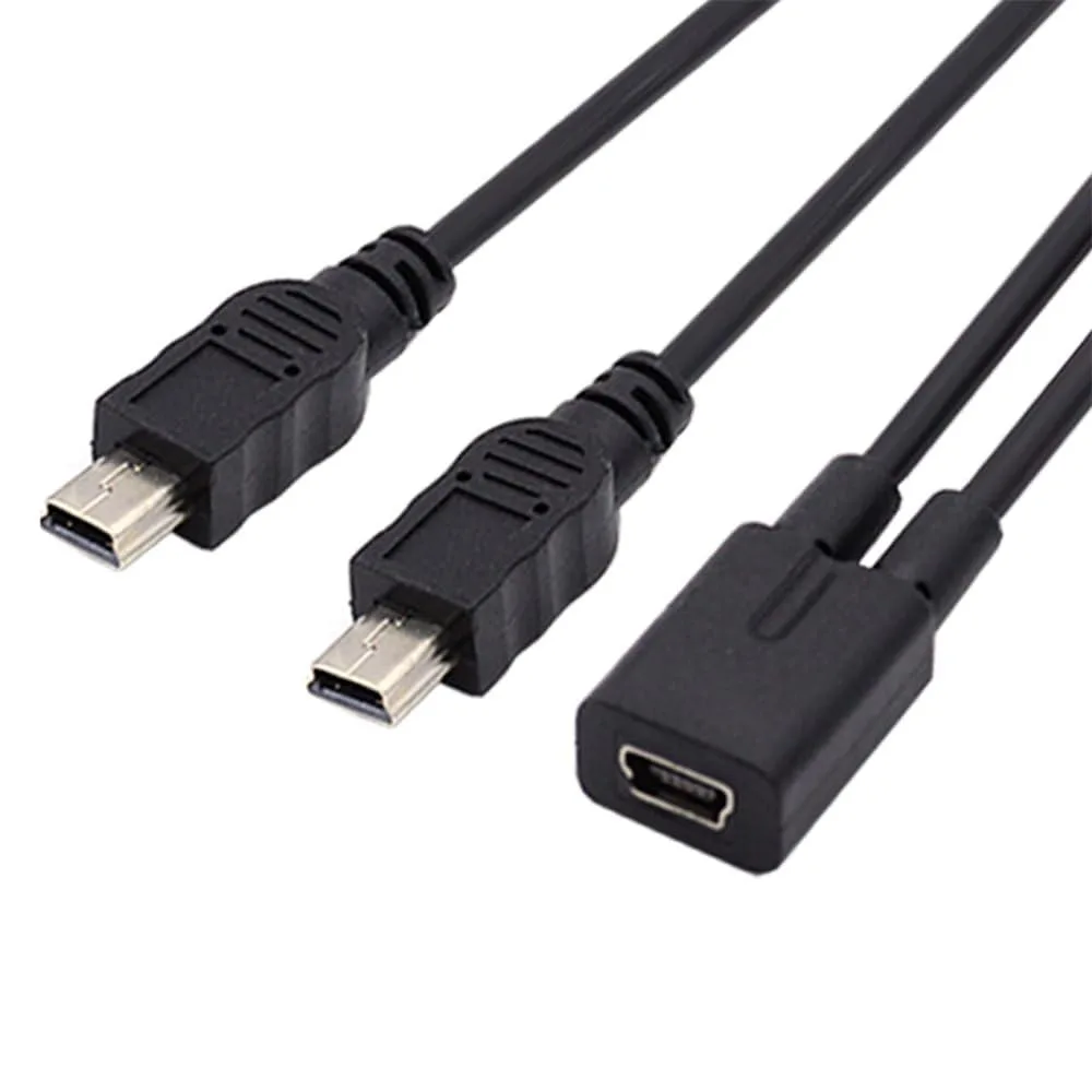 Fervit Fervit Mini USB 2.0 Female to Dual Mini USB 5Pin Male Splitter Cable 30cm 32AWG — product photo