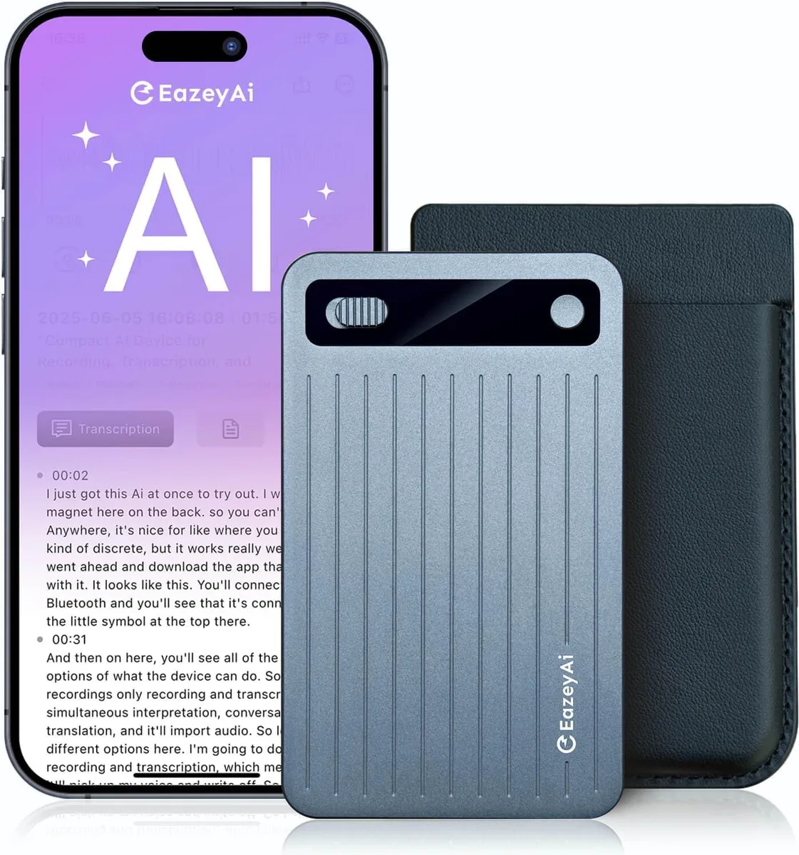 BFKK BFKK AI Voice Recorder 64GB Blue — product photo