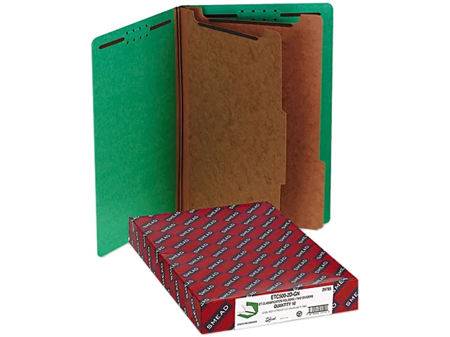 Smead Smead 29785 Legal Classification Folder Green 10/Box — product photo