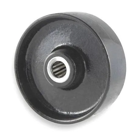Grey iron caster wheel with roller bearing and spanner bushing