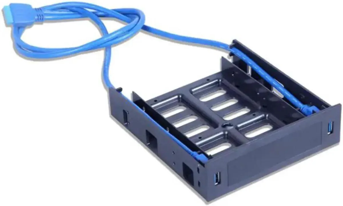 SMUGDESK SMUGDESK 2 Ports USB 3.0 Front Panel Bracket 3.5 2.5 5.25 hard drive adapter — product photo