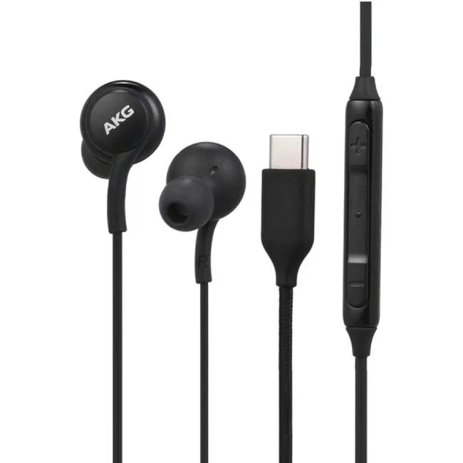 4XEM 4XEM 4XSAMEARAKGCB USB-C AKG Earphones with Mic and Volume Control Black — product photo