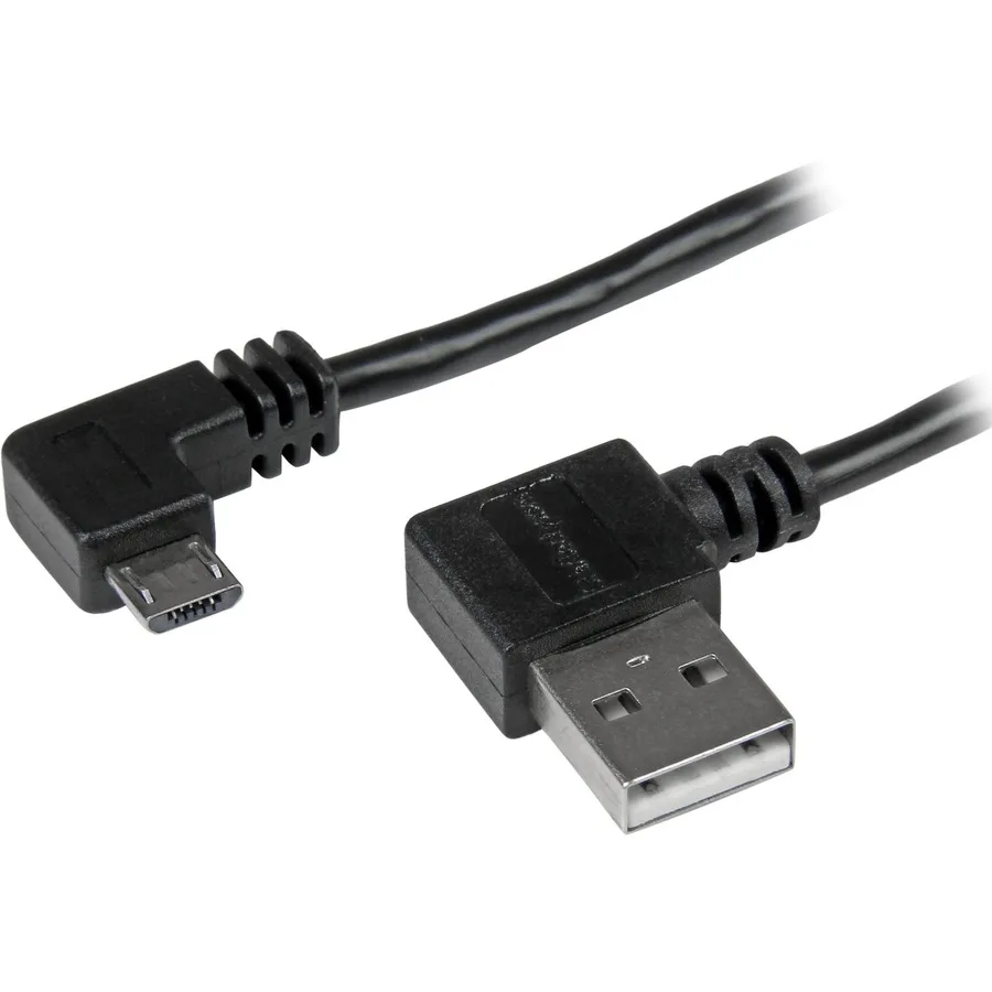 STARTECH STARTECH USB2AUB2RA1M USB 2.0 A to Micro B cable 3.28 ft right-angle — product photo