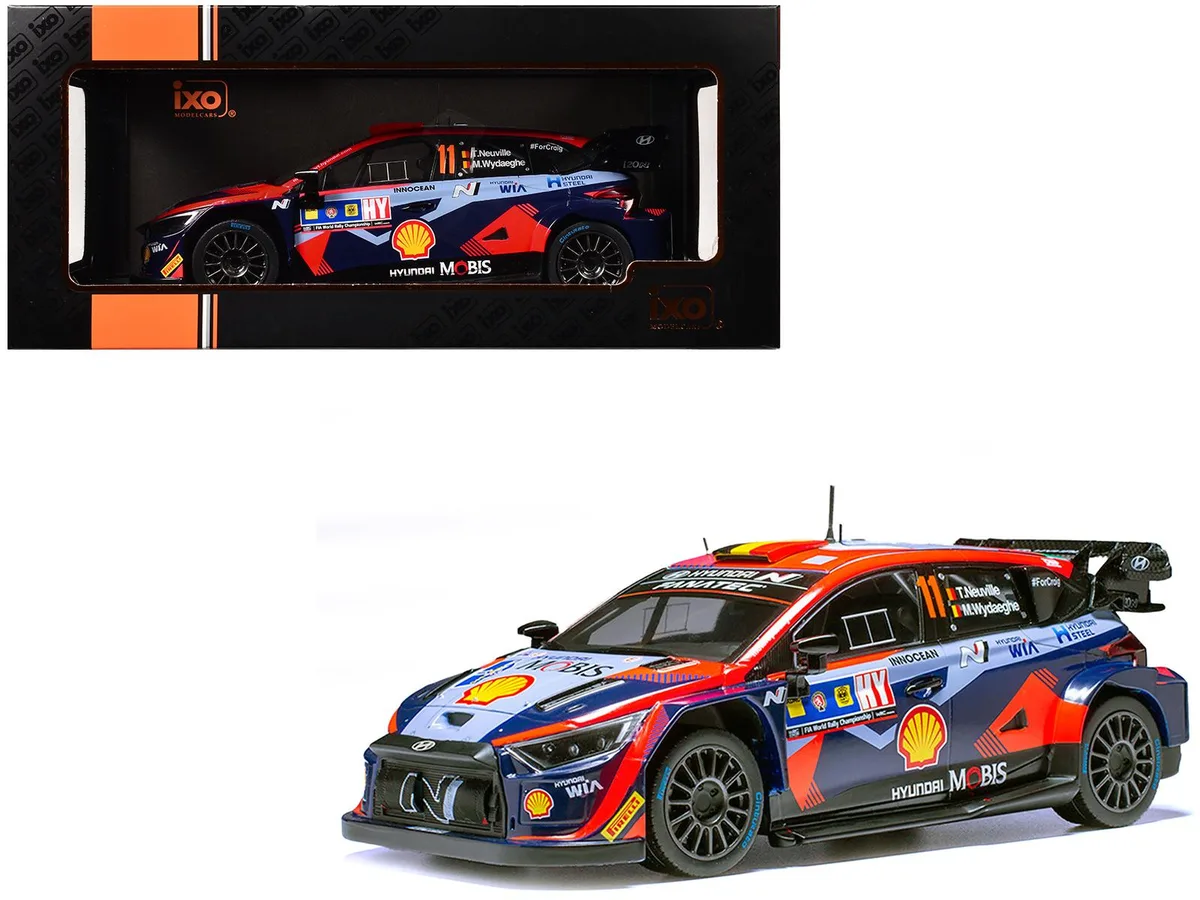 ixo ixo Hyundai i20 N Rally1 #11 Winner Central European Rally 2023 1/18 Diecast Car — product photo