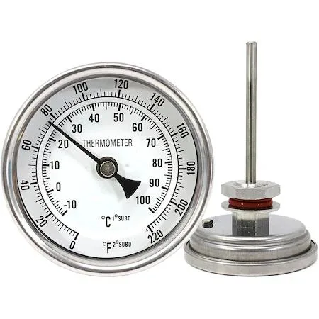 3 inch stainless steel thermometer with mounting kit
