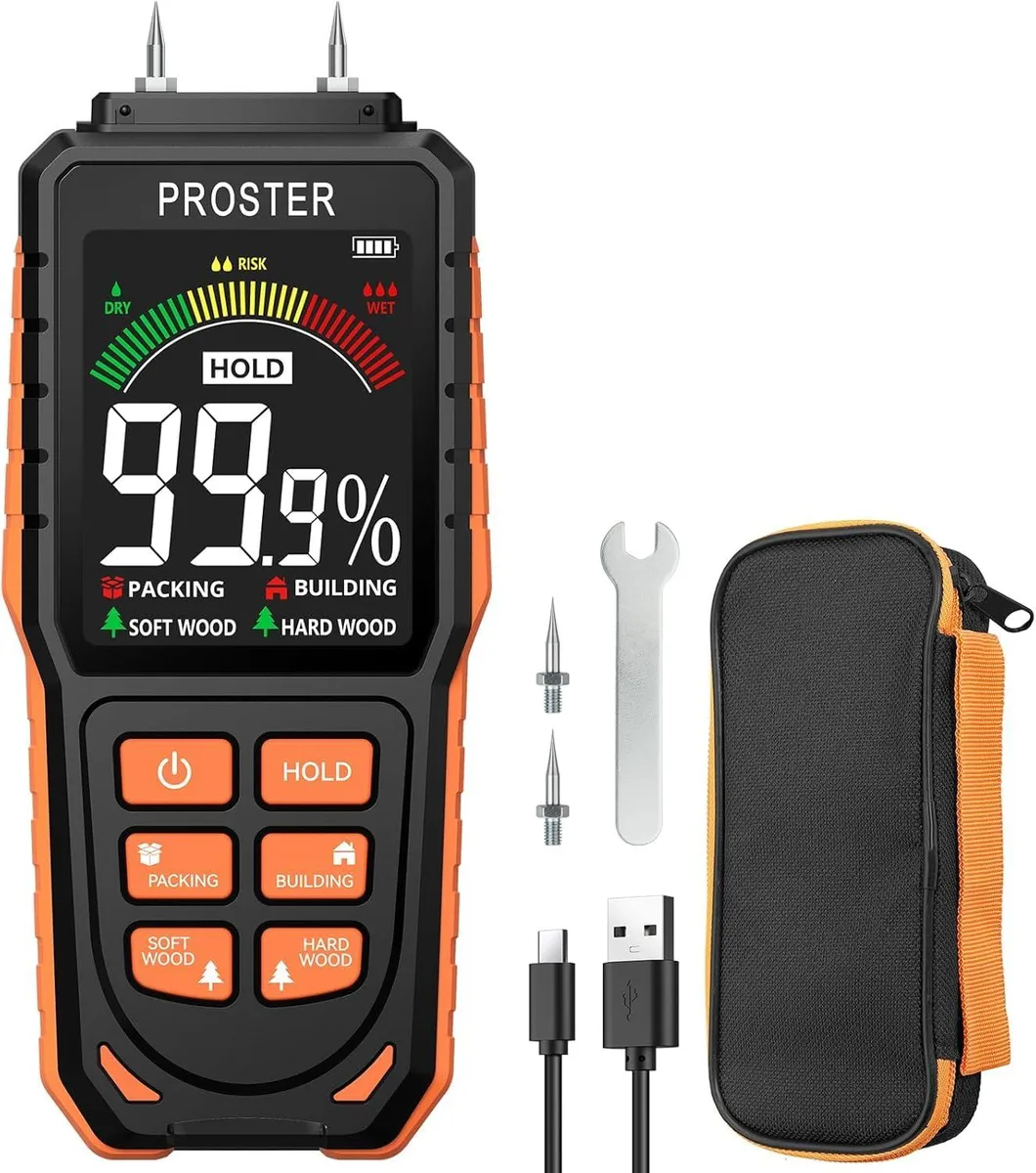 KEHIPI KEHIPI Rechargeable Pin Moisture Meter with Tri-Colour Display — product photo