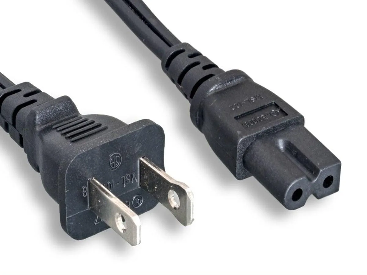 Monoprice Inc. Monoprice Inc. AC Power Cords for Laptop 10 Feet Black NEMA 1-15P to IEC 60320 C7 18AWG 10A 125V — product photo