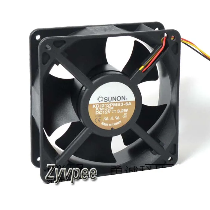 Zyvpee Zyvpee KD1212PMB3-6A 120x38mm 3.2W 80 CFM 3000-3499 RPM case fan — product photo
