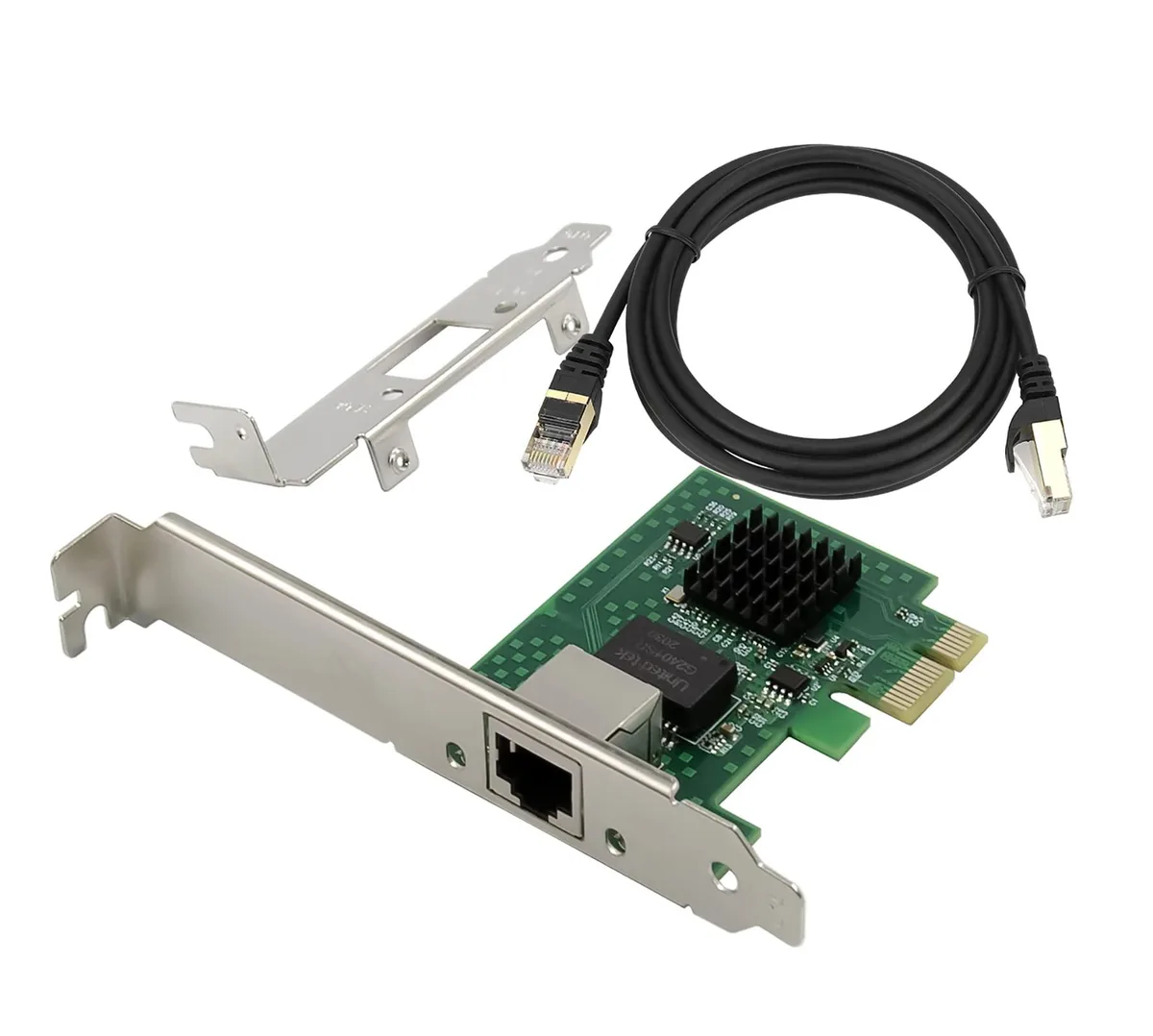 C&amp;N C&amp;N 2.5GBase-T PCIe 3.1 Network Adapter Intel I225-V Cat8 Cable Low Profile Bracket — product photo