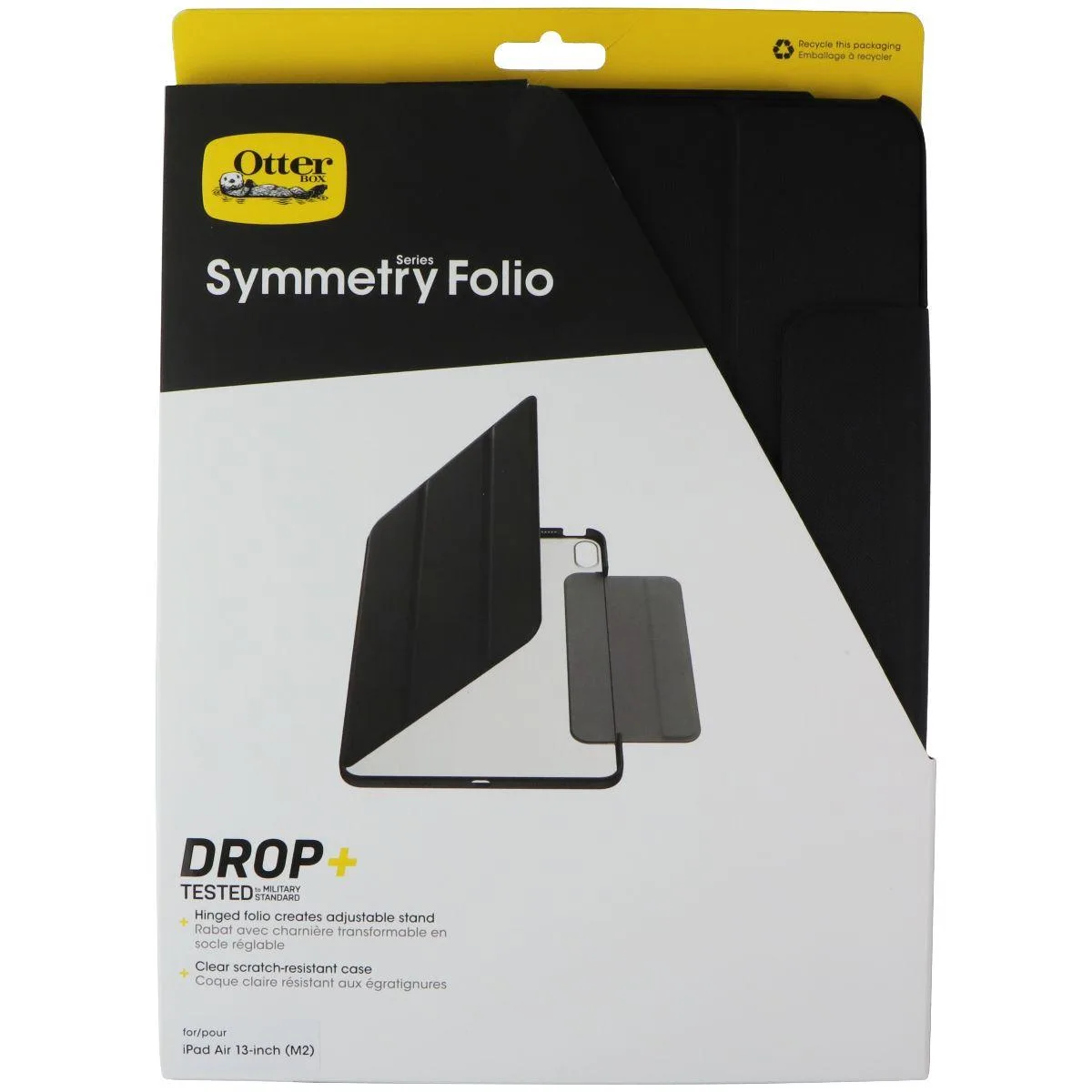 OtterBox OtterBox Symmetry 360 Folio Cover for iPad Air 13-inch (M2) Black/Clear — product photo