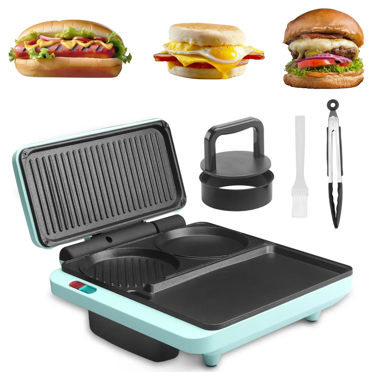  Baker's Friend BF-BSM01 Aqua 3-in-1 Breakfast Station Griddle — product photo