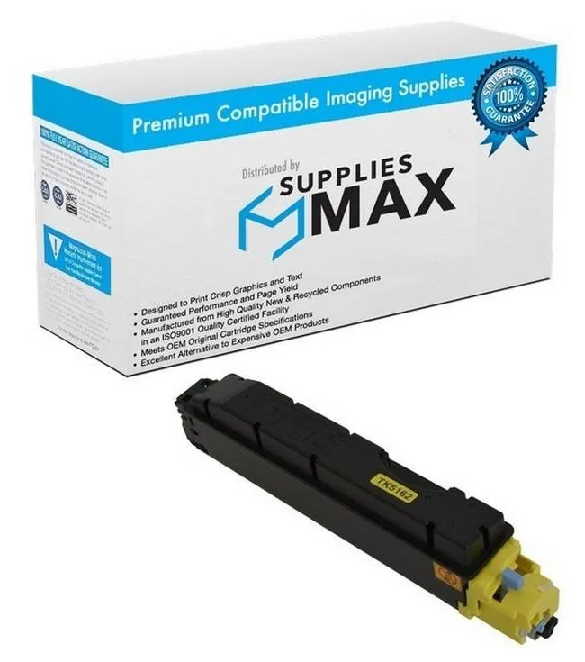 SuppliesMax SuppliesMax Compatible Toner Cartridge Yellow 12000 Pages TK-5162Y for Kyocera ECOSYS P7040cdn — product photo