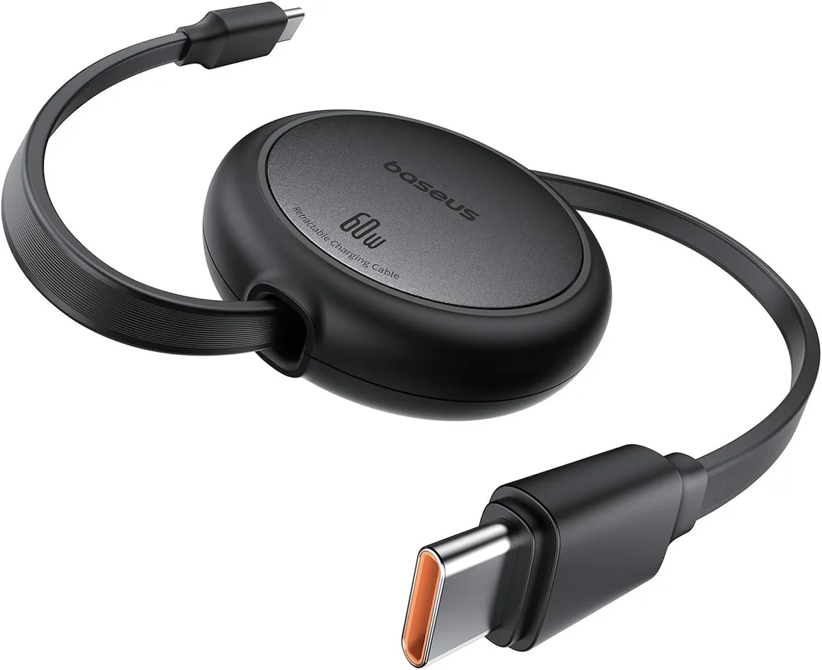 RUOCLRIS RUOCLRIS 60W USB-C Retractable Cable 1.1/1.9/2.7/3.3ft 4-Stage 34g 50000 Cycles — product photo