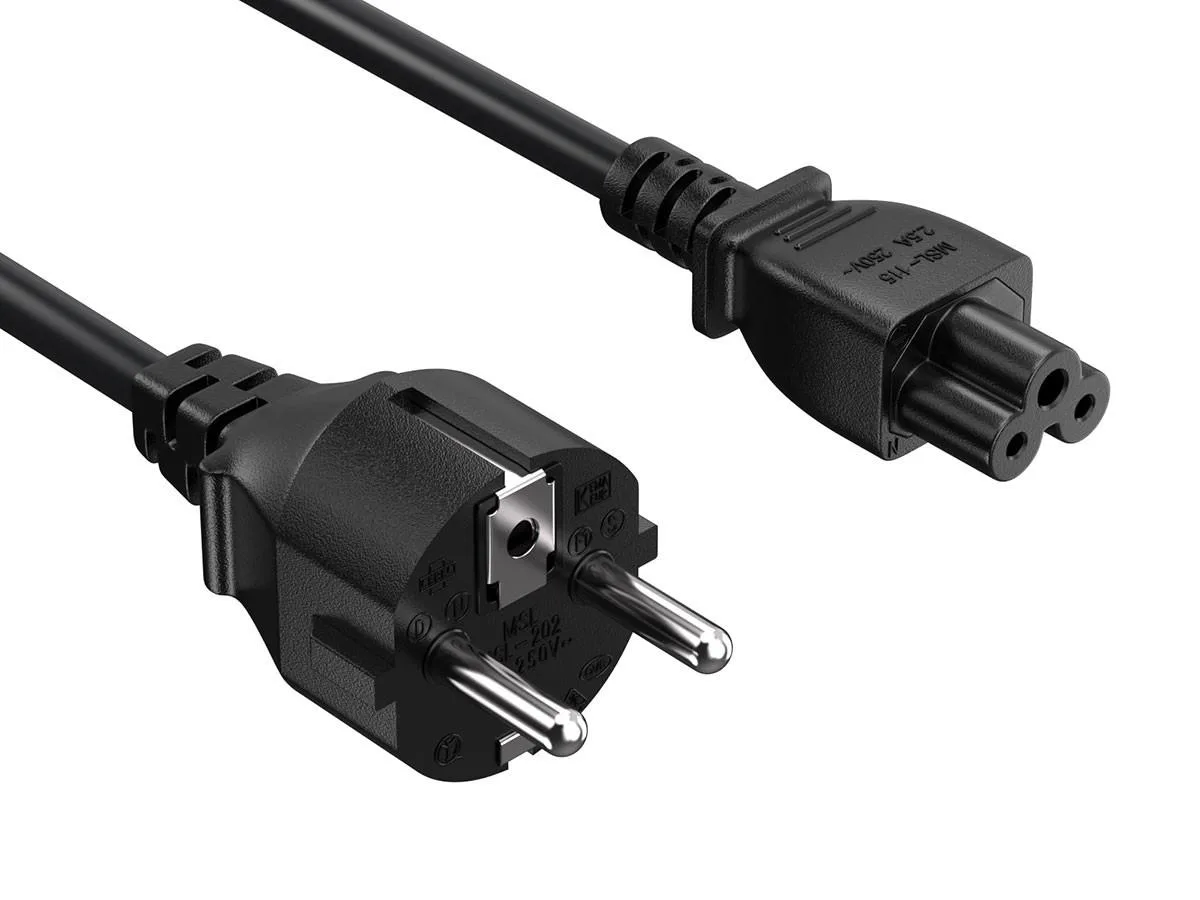Cable Leader Cable Leader 6ft CEE 7/7 to IEC C5 Notebook Power Cord 18 AWG Black — product photo