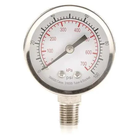 Value Brand Value Brand commercial pressure gauge 0 to 100 psi 2 in dial 1/4 in — product photo
