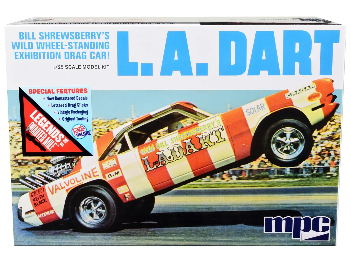 Mpc Mpc Bill Shrewsberry L.A. Dart Wheelstander 1/25 Scale Model Kit 68 Parts — product photo