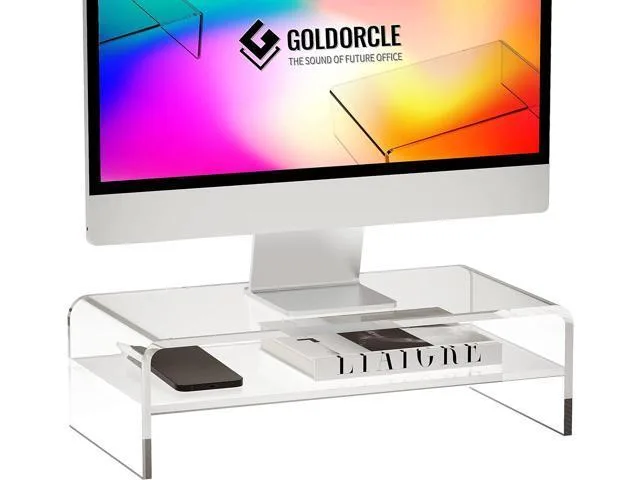 LORDWORLD LORDWORLD Acrylic Monitor Stand Riser Clear (Big) 4.7 inch monitor accessory — product photo
