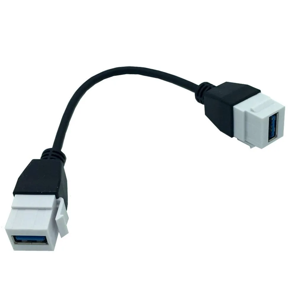TeKit TeKit USB 3.0 A Female to Female Panel Mount Cable 20cm — product photo