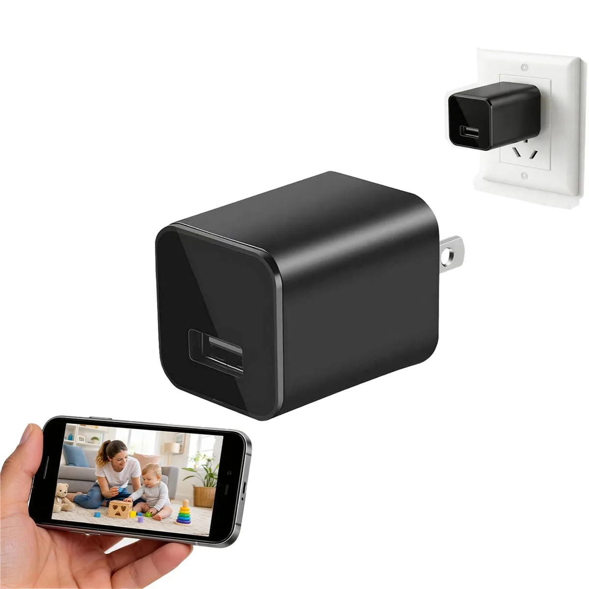 Ubiquiti Networks USB Charger WiFi Hidden Camera 1080P 2.4 GHz — product photo