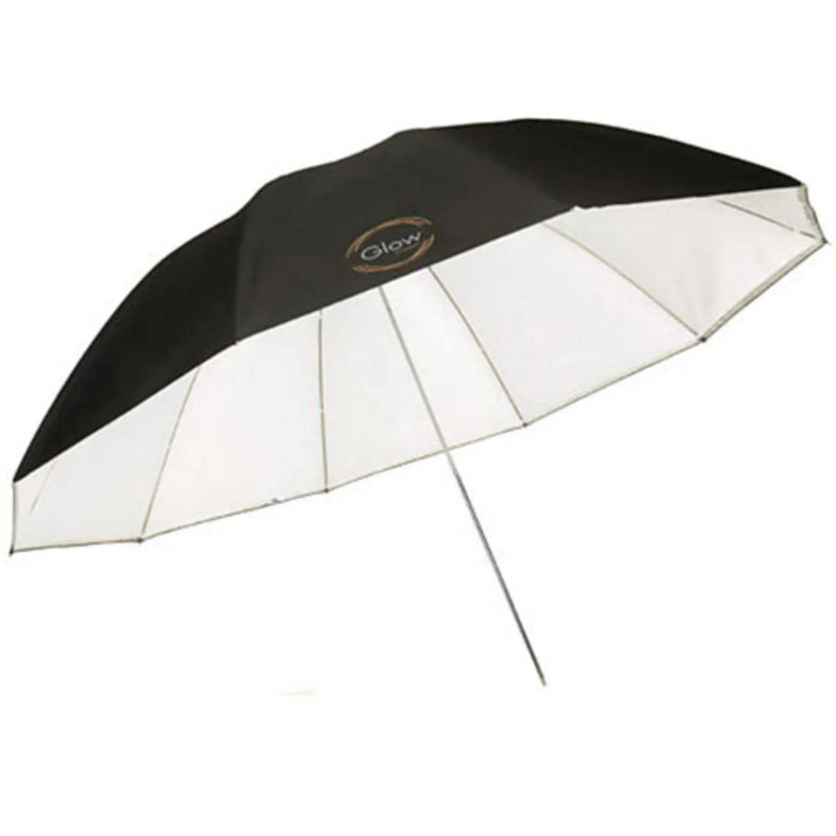 Glow Edge Glow Edge 72" White Parabolic Umbrella with Removable Silver/Black Layer — product photo