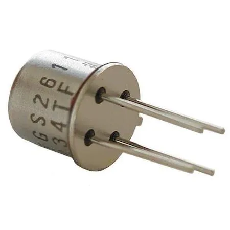 Small cylindrical metal sensor tip with threaded base