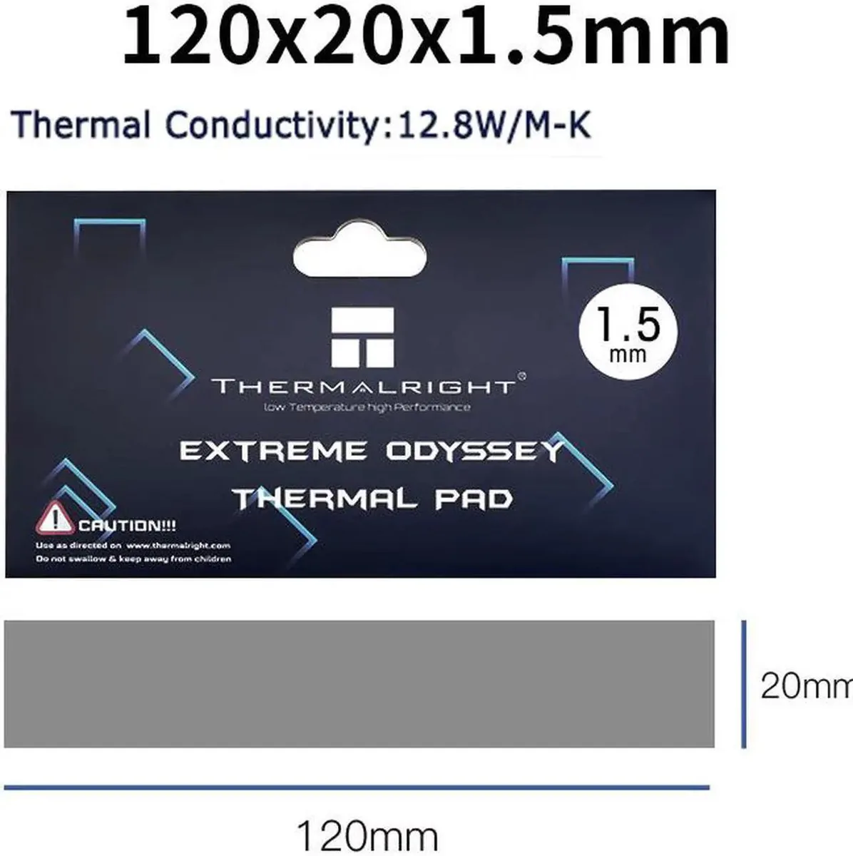 Lirealar Lirealar 120x20mm thermal paste 12.8 W/mK 1.5mm 15g — product photo