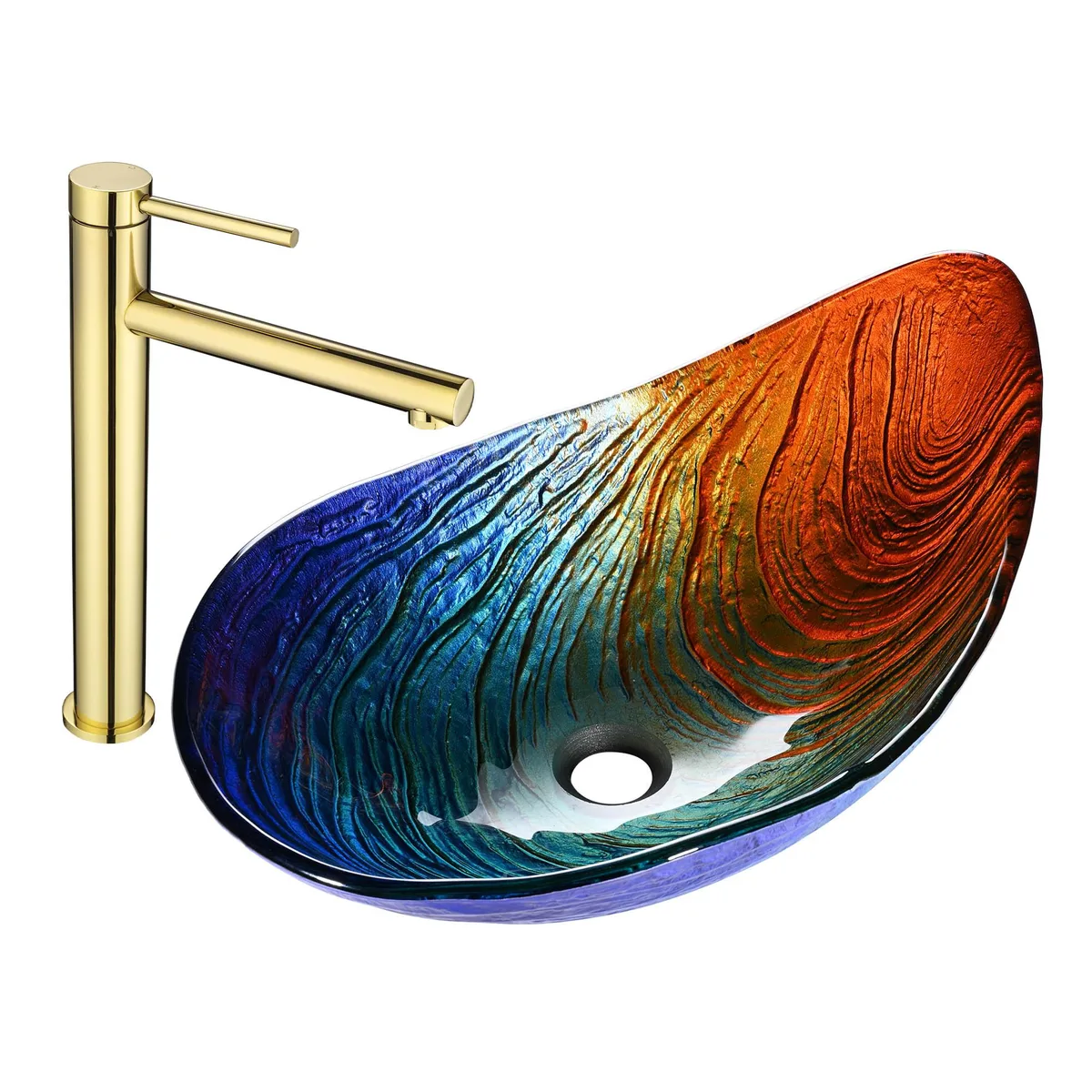 Aquaterior Aquaterior 80GSKSET007-FH1032-GD undermount bathroom sink — product photo