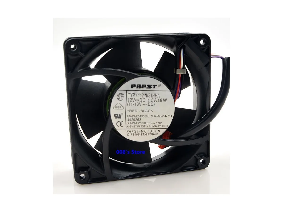 Fans Fans Radiator CPU Cooler Fan TYP4112N 12038 12V 1.5A 182CFM 120x120x38mm — product photo