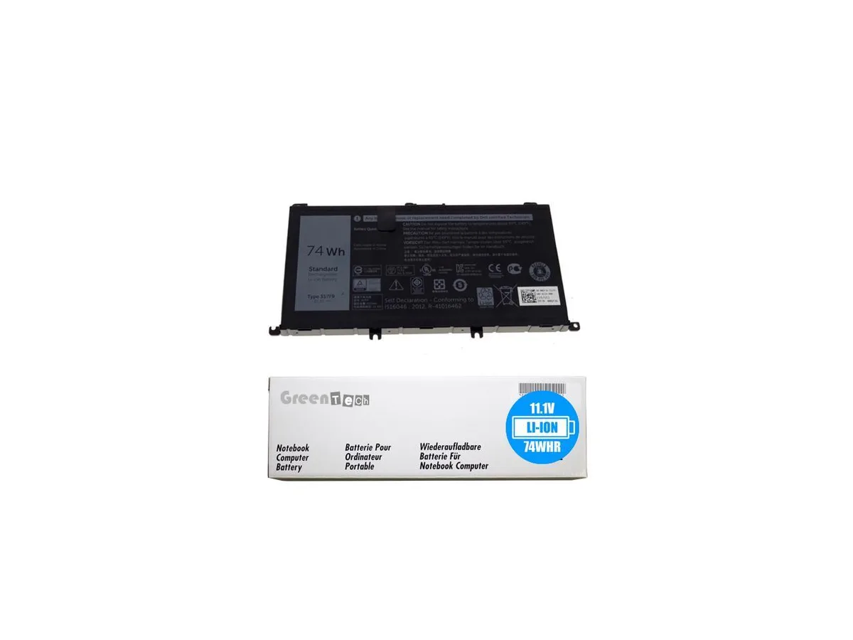 NShi NShi 71JF4 laptop battery 11.1V 74Whr 3-cell for Dell Inspiron 7566 7567 7557 5576 5577 7559 — product photo