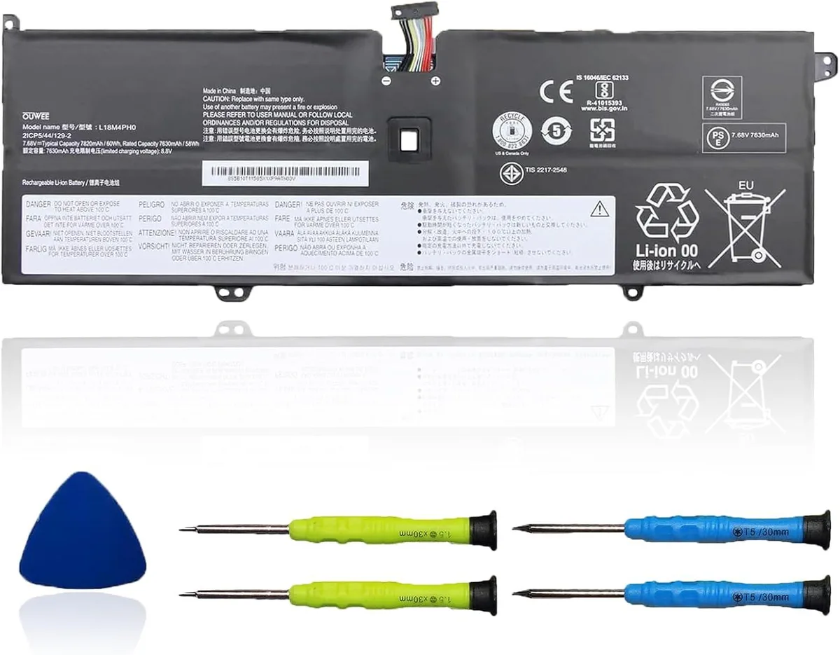 PISKEKAT PISKEKAT L18M4PH0 laptop battery 7.68V 60Wh 7820mAh 4-cell black — product photo