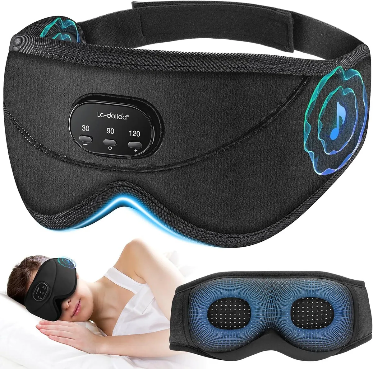  Philips White Noise Sleep Mask 16 Sounds Bluetooth 5.4 Black — product photo